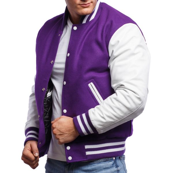 light purple varsity jacket