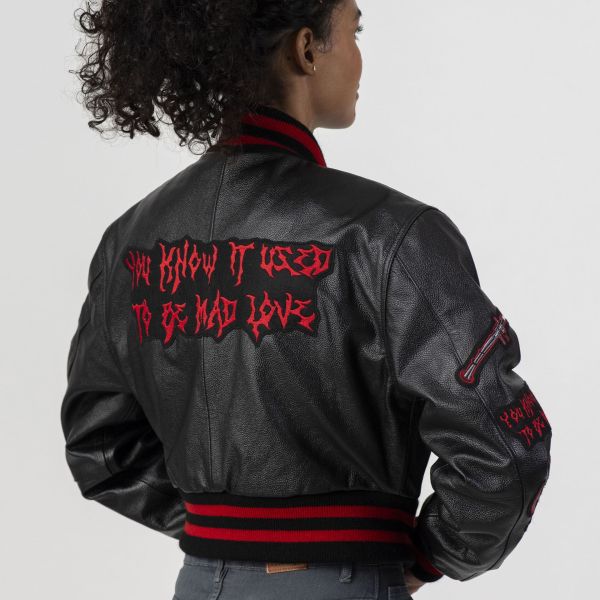 ★BADBLOOD★ Squad Crop Racer Jacket Coated Black w-jkt25-01 MUSINSA | BADBLOOD Squad Crop Racer Jacket - Coated Black