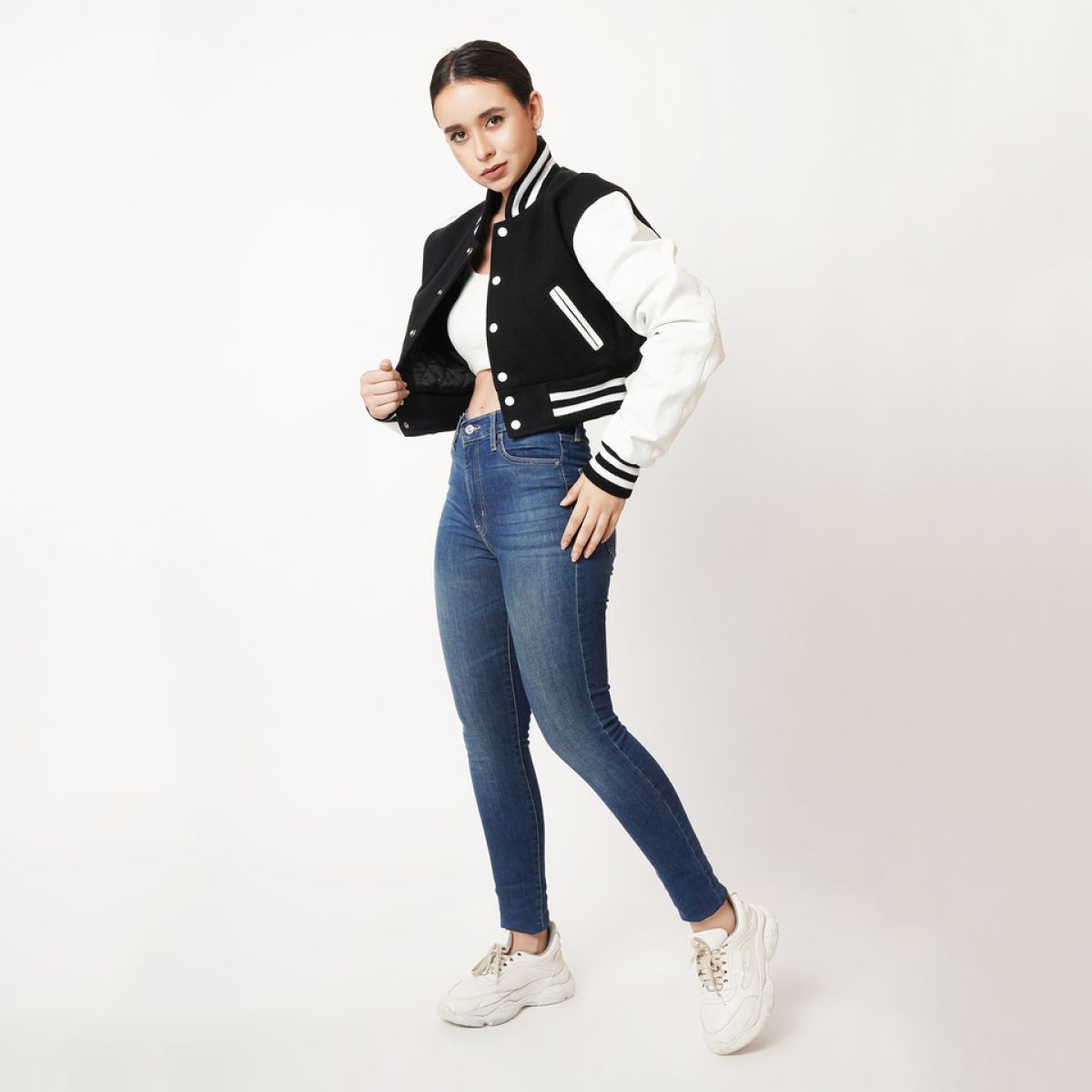 Vintage Oversized Womens Varsity Bomber Jacket Korean Fashion Streetwear  Harajuku Y2K Outerwear For Women By Deeptown 230818 From Babala3, $23.83 |  DHgate.Com