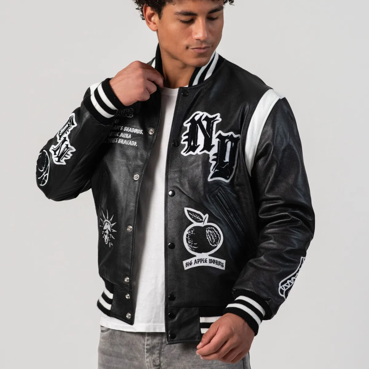 Welcome to New York Limited Edition All Leather Letterman Jacket