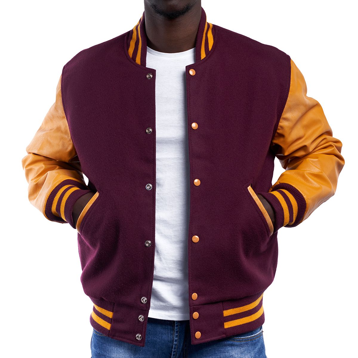 Letterman Baseball Button Up Varsity Jacket - Jackets Masters