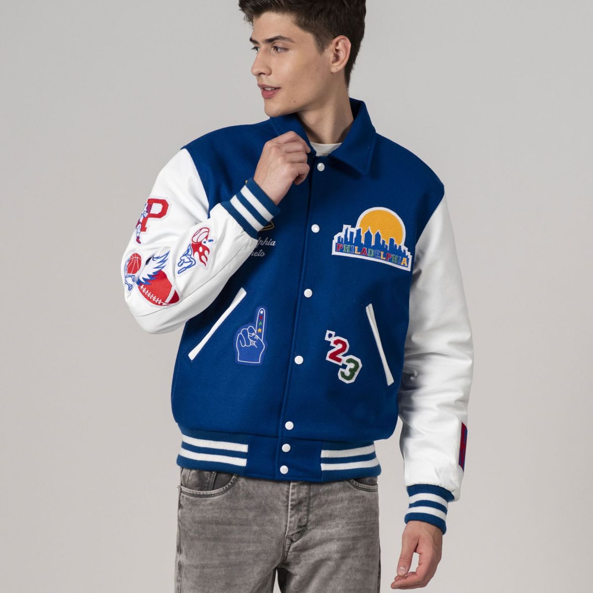 Varsity Base Men Jacket Philly Letterman Jacket Online Exclusive