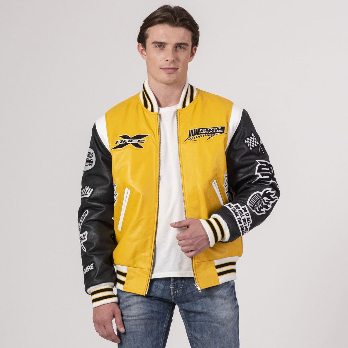 Varsity Base Men Jacket Racing Online Exclusive Letterman Jacket