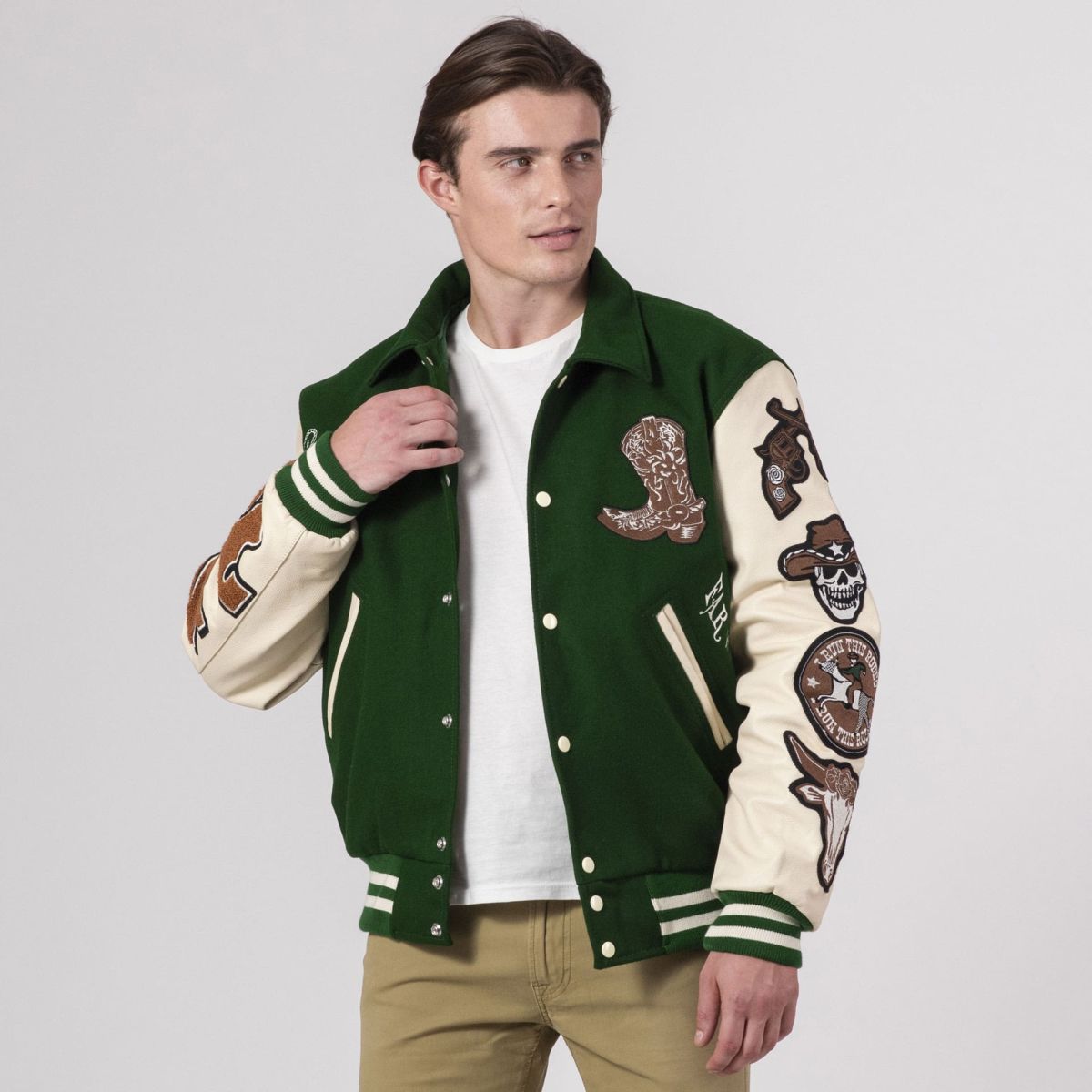 Varsity Base Men Jacket Wild West Limited Edition Letterman Jacket