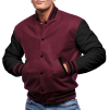 Maroon Wool Body & Black Sleeves Letterman Jacket