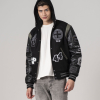 London All Black Online Exclusive Letterman Jacket