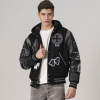 London All Black Online Exclusive Letterman Jacket