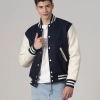 All-Wool Customizable Letterman Jacket in Black & White