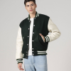 All-Wool Customizable Letterman Jacket in Dartmouth Green & White