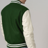 All-Wool Customizable Letterman Jacket in Kelly Green & White