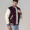 All-Wool Customizable Letterman Jacket in Maroon & White