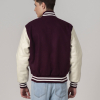 All-Wool Customizable Letterman Jacket in Maroon & White