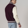 All-Wool Customizable Letterman Jacket in Maroon & White