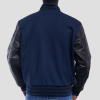 High Royal Wool Body & Black Leather Sleeves Letterman Jacket