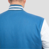 Newark Blue Wool Body & Bright White Leather Sleeves Letterman Jacket