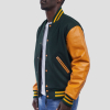 Dartmouth Green Wool & Bright Gold Sleeves Letterman Jacket