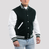 Dartmouth Green Wool Body & Bright White Sleeves Letterman Jacket