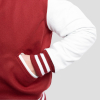 Cardinal Red Wool Body & Bright White Leather Sleeves Letterman Jacket