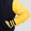 Navy Blue Wool Body & Lemon Leather Sleeves Letterman Jacket