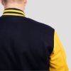 Navy Blue Wool Body & Lemon Leather Sleeves Letterman Jacket