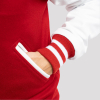 JB Cardinal Red Wool Body & Bright White Leather Sleeves Letterman Jacket