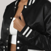 Black Satin Crop Top Jacket