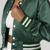 Kelly Green Satin Crop Top Jacket