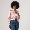 Pink Satin Crop Top Jacket