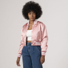 Pink Satin Crop Top Jacket