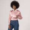 Pink Satin Crop Top Jacket