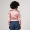 Pink Satin Crop Top Jacket