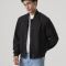 All Black Lightweight Letterman Jacket