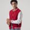 Scarlet Red & White Lightweight Letterman Jacket