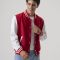 Scarlet Red & White Lightweight Letterman Jacket
