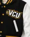 VCU Black Wool & White Leather Crop Top Jacket
