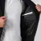 Black Wool Body & White Leather Sleeves Letterman Jacket With Zipper