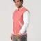 Pink Wool Body & Bright White Leather Sleeves Letterman Jacket