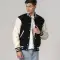 All-Wool Customizable Letterman Jacket in Black & White