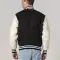 All-Wool Customizable Letterman Jacket in Black & White