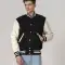 All-Wool Customizable Letterman Jacket in Black & White