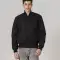 All-Wool Customizable Letterman Jacket in Sleek All-Black