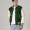 All-Wool Customizable Letterman Jacket in Kelly Green & White