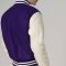 All-Wool Customizable Letterman Jacket in Purple & White