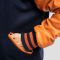 Royal Blue Wool Body & Orange Leather Sleeves Letterman Jacket