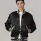 Black Satin Jacket With White Stripes