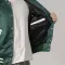 Kelly Green Satin Jacket With White Sleeves