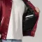 Maroon Satin Jacket With White Sleeves