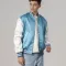 Newark Blue Satin Jacket With White Sleeves