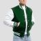 Kelly Green Wool Body & White Vinyl Sleeves Letterman Jacket