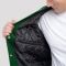 Kelly Green Wool Body & Black Faux Leather Sleeves Letterman Jacket